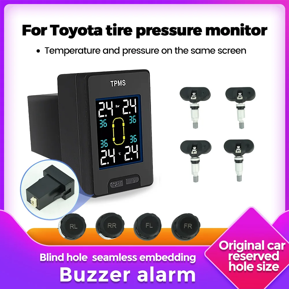 

MEKEDE TPMS Pressure Sensor Temperature Sensor Buzzer Alarm Built-in/External (Optional) For Toyota Car Universal Sensor