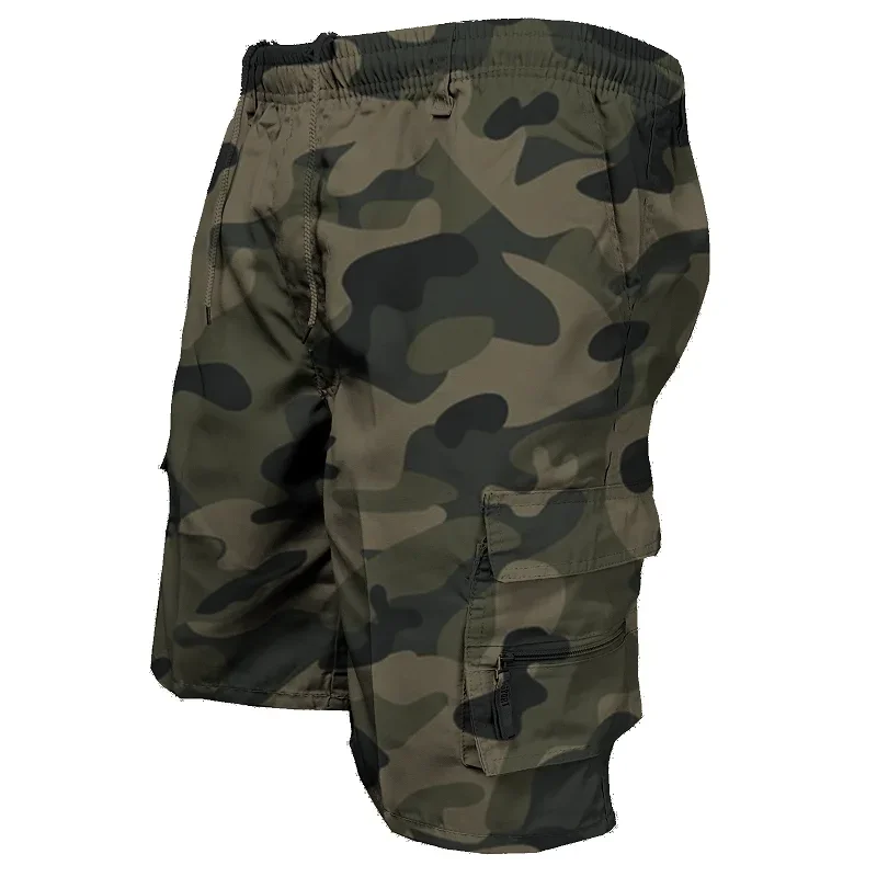 2023 New Men's Cargo Solid Shorts Mens Tactical Pants Casual Big Pocket Sports Slacks Cargo for Male