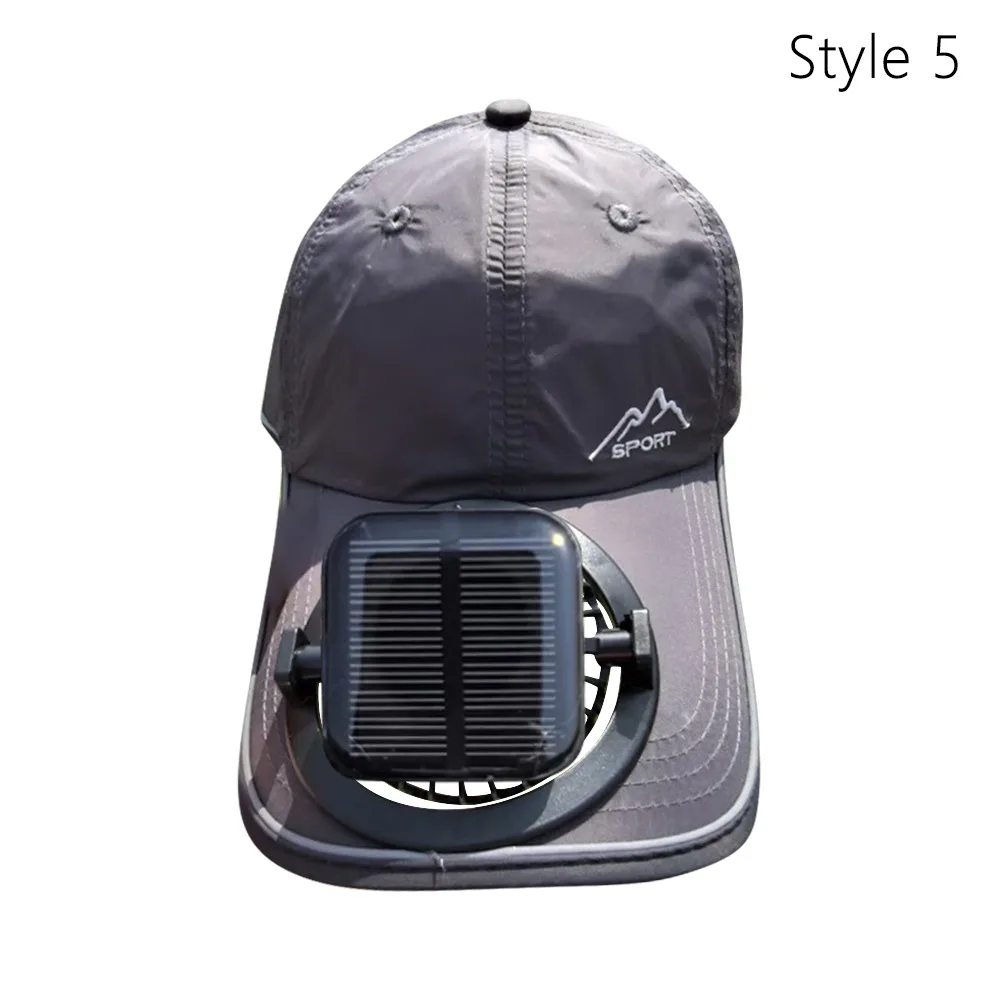

USB Charging Fan Sunhat with Cooling Fan Solar Charging Fan Baseball Hat Long Brim Strong Wind Sun Protection Cap Men Women
