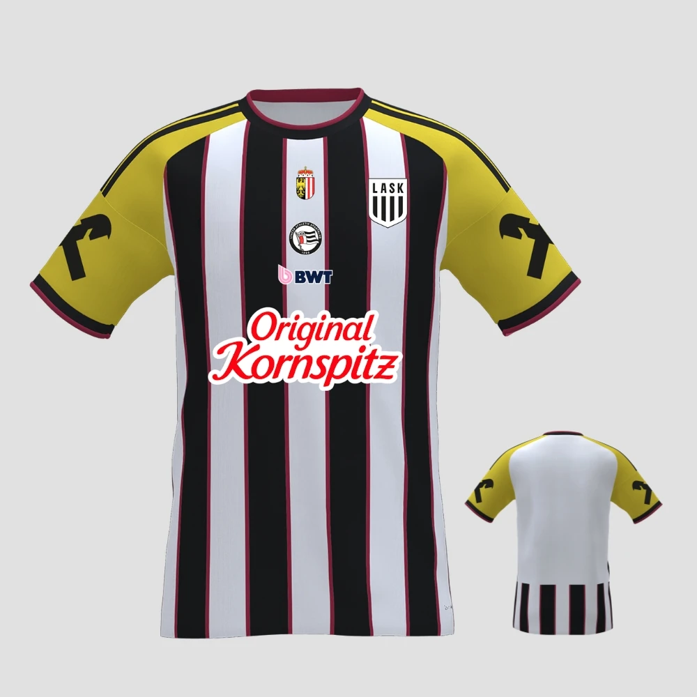 Image of Saison 2026/27 LASK Linz Unisex Fußballtrikot, atmungsaktives Mesh-Shirt mit 3D-Druck, schnelltrocknendes Sporttrikot für Männer und Frauen im Sommer.