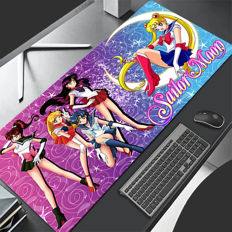 

Mouse Pad Anime Carpet PC Gamer Computer Mausepad Varmilo Keyboard Gaming Accessories S-Sailor M-Moon beautiful Girl Desk Mat