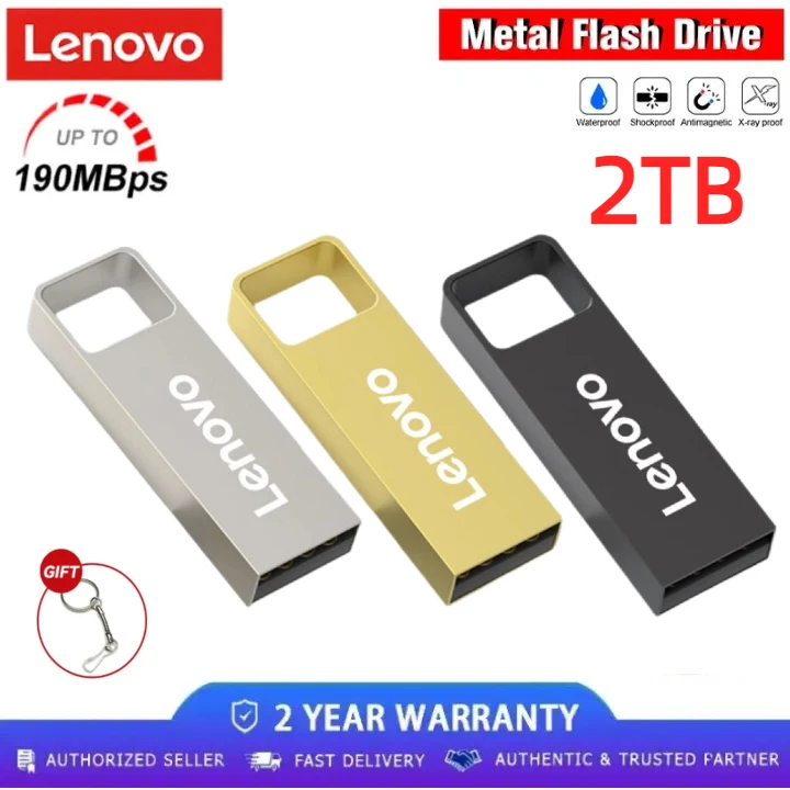 Lenovo 2 IN 1 Pen Drive 1TB OTG Type-C USB Flash Drive 2TB 128G 256GB Ultra Dual USB3.1 Disk USB Stick 150MB/s For Phone Laptop