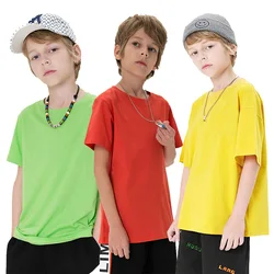 Boys T Shirt for Kids 2 3 4 5 6 7 8 9 10 11 12 13 14 Years 2024 Cotton Summer Top Green Yellow Red Baby Toddler Clothes Korean