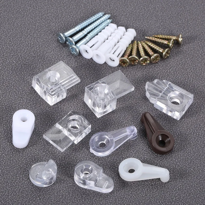 10Pcs Glass Retainer Mirror Clips w/screw Fixing Panel Holder Screen Nails Mirror Staple Support Glass Door Window 2mm-9mm Clamp