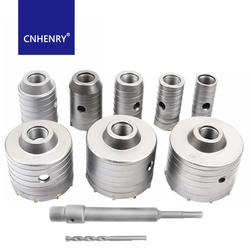 SDS Plus Concrete Wall Hole Saw TCT Carbide Hole Cutter Kit for Brick Cement Air Condition Pipe Drilling Hollow Core Drill Bit view 6