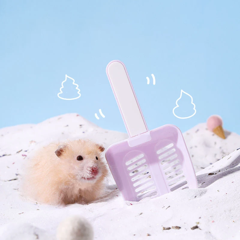 Small Pet Hamster Bathtub Shovel Bathing Sand Scoop Cat Litter Cleaning Tool Excrement Scooper Cage Accessories