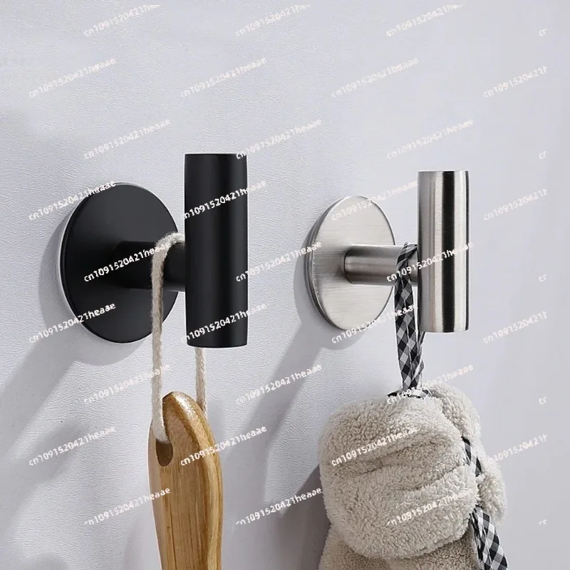 Suitable for 1/2PCS Adhesive Wall Hook Stainless Steel Robe Sticker Hooks Key Pants Hangers Bathroom Kitchen Storage Accessories