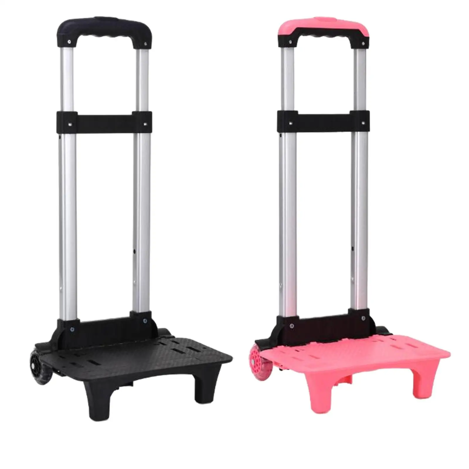 

Backpack Trolley Foldable Telescopic Rod 2 Wheels Aluminum Alloy Portable Luggage Cart Hand Cart for Outdoor Children Travel