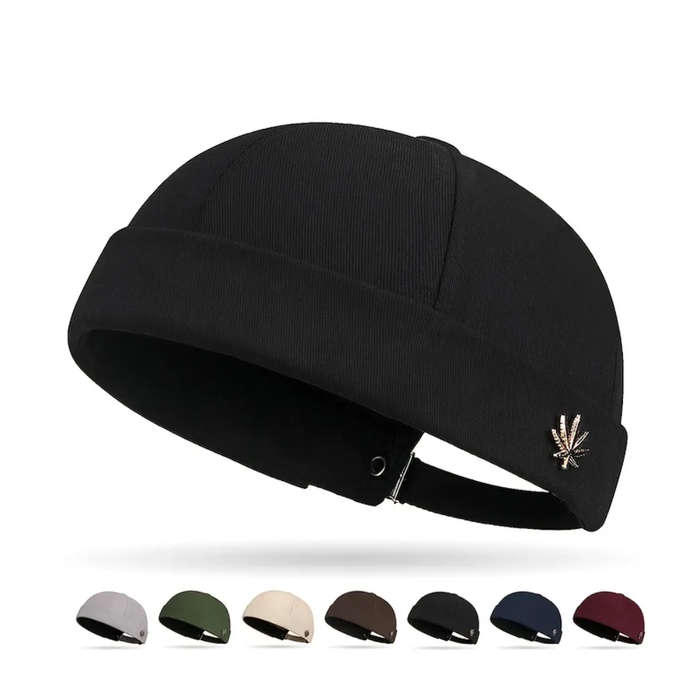 Adjustable Brimless Cap for Spring & Autumn, Unisex Solid Beanie Hat - Fashion Versatile,  Streetwear Hip Hop Style