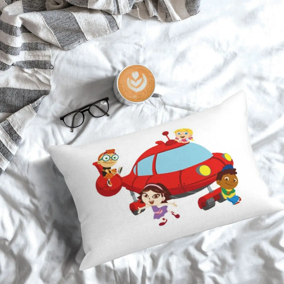 Capa de almofada retangular Little Einsteins, capa decorativa para quarto, cama, conforto doméstico, almofada decorativa