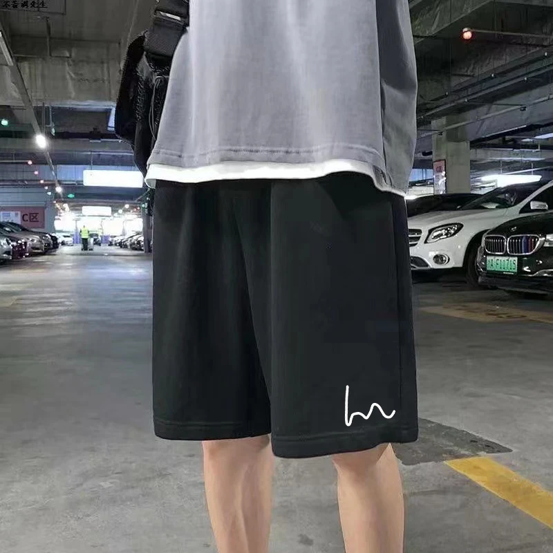 

Летние тонкие мужские брюки с пятью четвертью, свободные повседневные брюки из Гонконга Sle Student Faion, свободные брюки прямого кроя, молодежная энергия