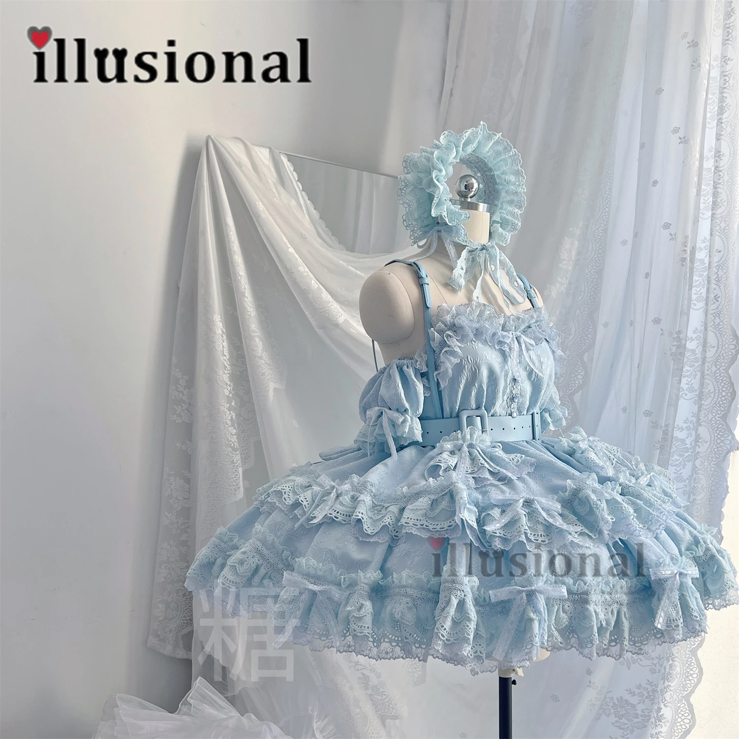 illusional Custom size/made Anime Lolita Dress female gorgeous