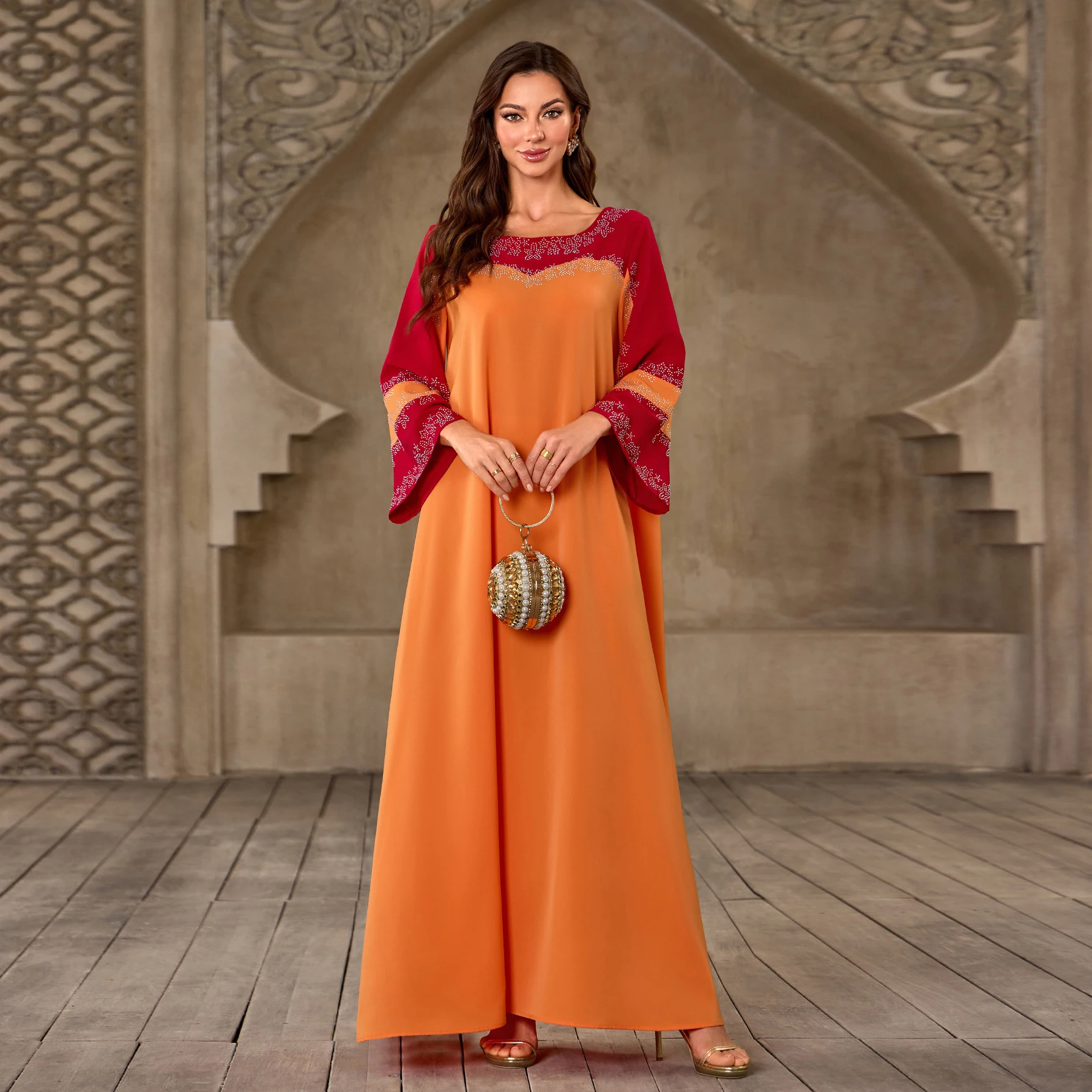 UNI Muslim Party Dress for Women Eid Diamond Abaya Jalabiya Morocco Dresses Abayas Kaftan Abaya Islam Vestidos Arab Long Robe