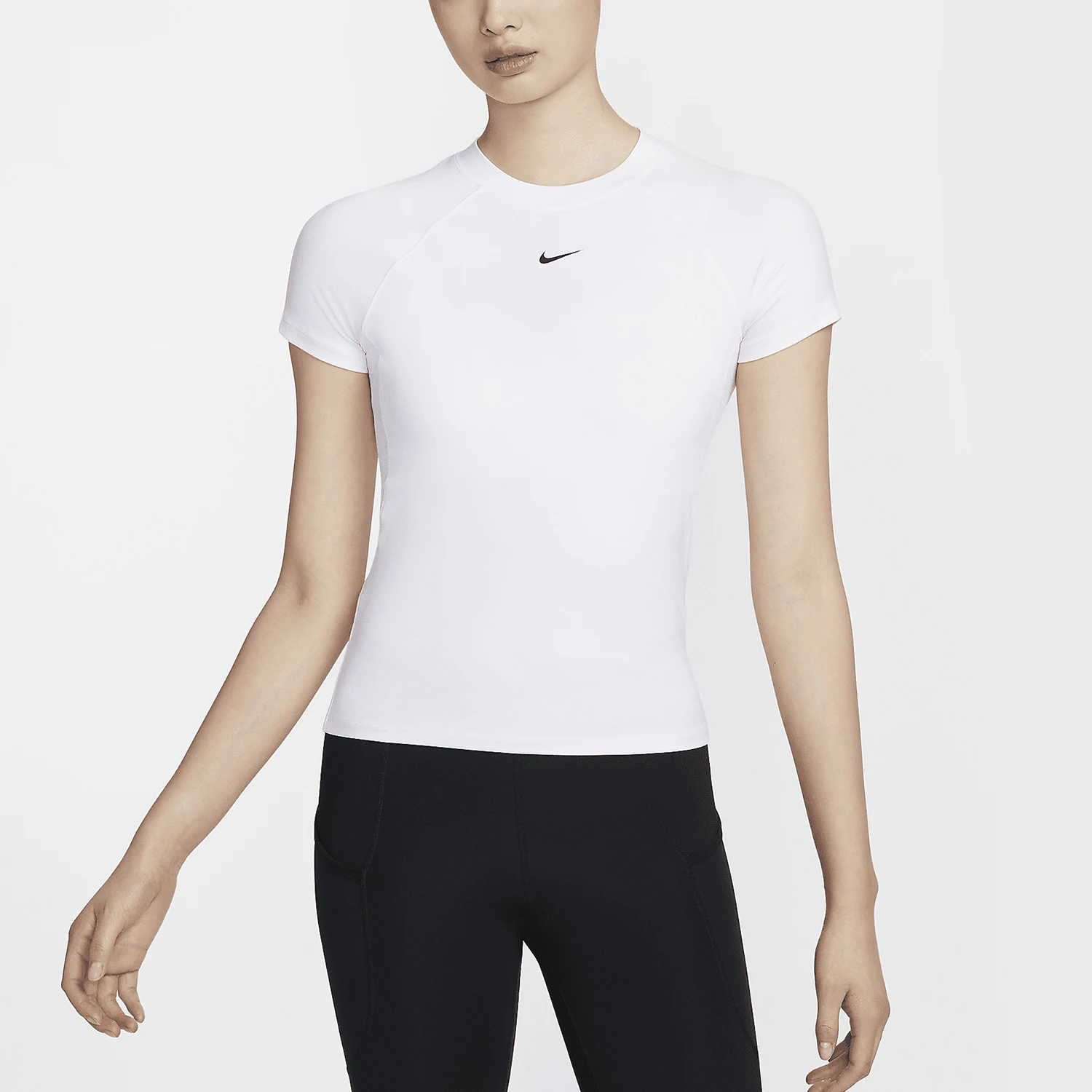 

Nike genuine 2024 New Women's Simple Round Neck Breathable Sports Short Sleeve FV7843-100