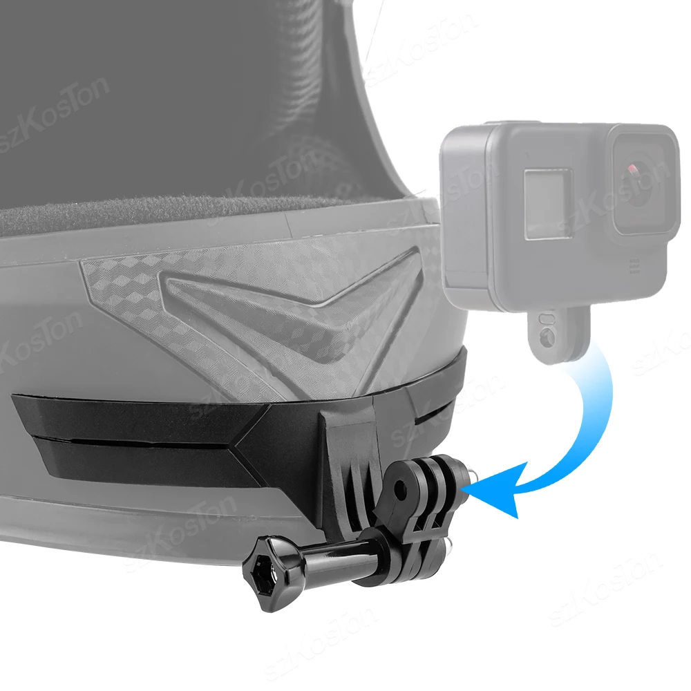 Подбородок для шлема на все лицо для GoPro Hero 13 12 11 10 9 8 Yi 4K для Insta360 X4, складной ремешок для камеры, аксессуары для крепления спереди