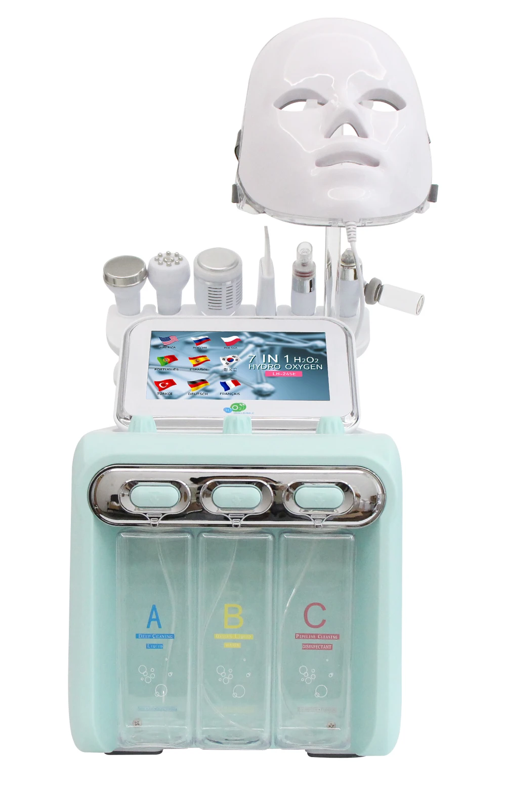 6/7 in 1 Gesichtsschönheitsgerät, Tiefenreinigung, Mitesserentferner, feuchtigkeitsspendende Hautverjüngung, Porenreiniger, Peeling-Maschine – Detail 13