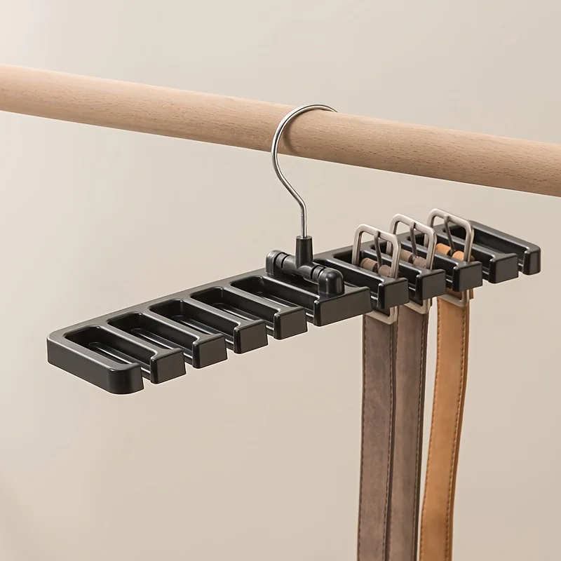 Tie Belt Hanger Wardrobe Belt Rotating Organizer Rack Multifuctional Scarf Hanger Home Closet Storage Holder Accessories 1PC