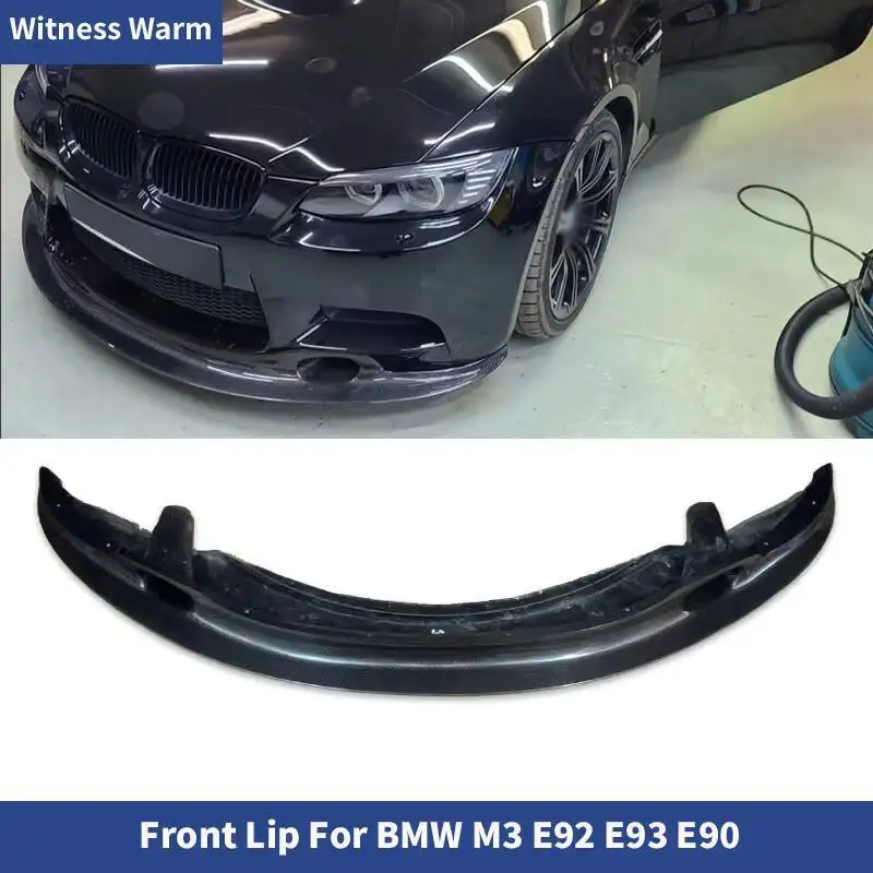 GT4 Style Front Shovel Carbon Fiber Car Front Lip Bumper Spoiler for BMW 3 Serise E92 E90 E93 M3 2005-2012 FRP Unpainted