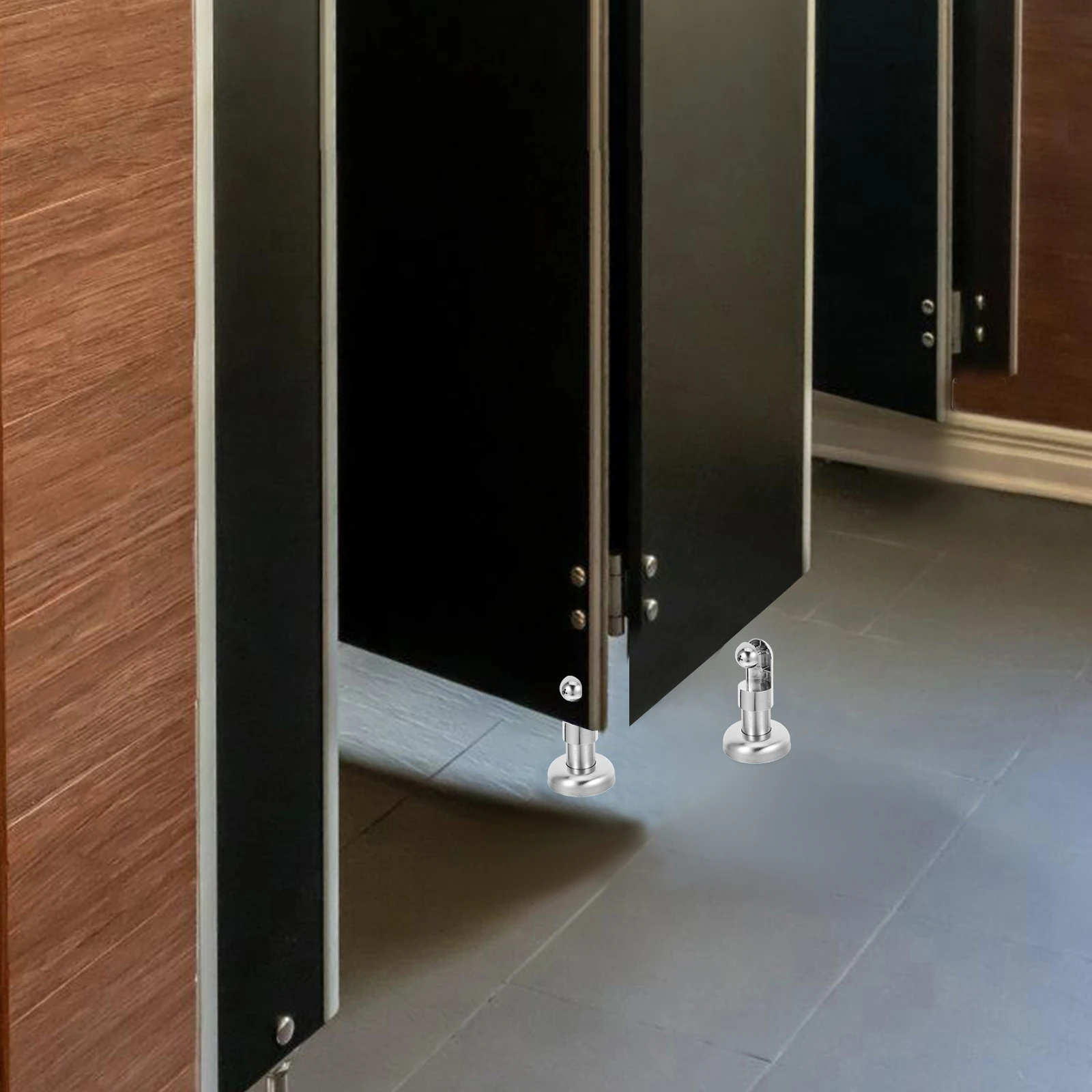 

4 Pcs Restroom Partition Rack Steel Bathroom Partition Foot Rack 6cm Support Legs Hardware Accessories Restroom Bracket