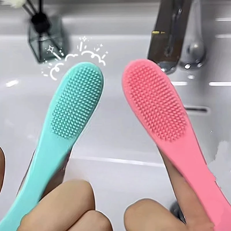 Soft Silicone Nose Cleansing Brush Finger Mitt Pore Blackhead Remover Facial Wash Tool for Nose Wing Oily Skin Care view 3