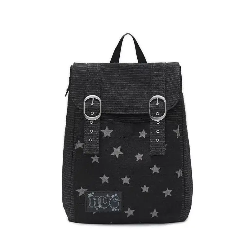 

Y2K Print Backpack Vintage Women's Bag Women's Backpack Black Bags for Women Travel Backpack Korean Popular Bag