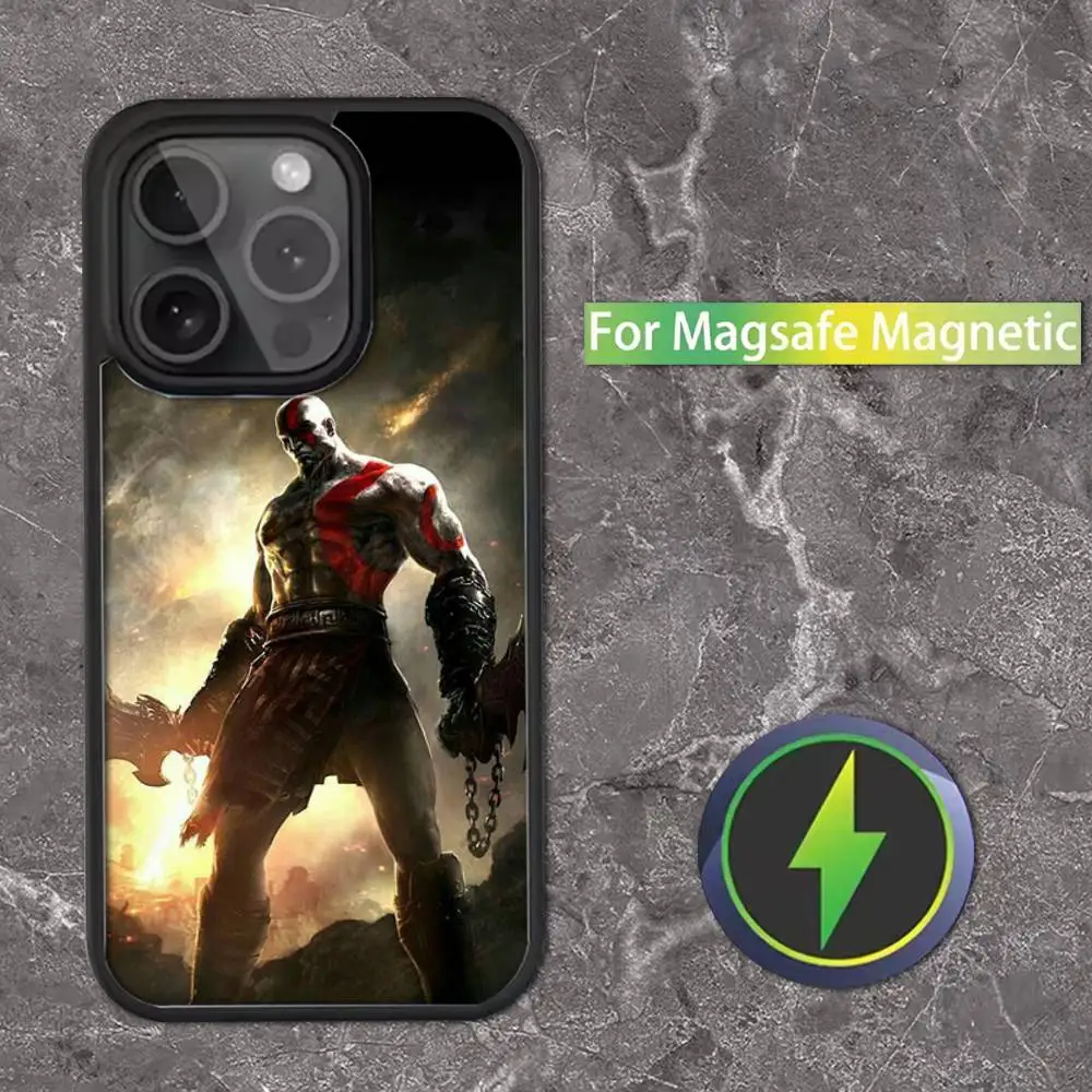 G-godS of W-WarS – coque de téléphone de jeu pour iPhone 17,16,15,14,13,12,11,Pro,Max,Plus,Mini,SE4,E, chargement sans fil magnétique Magsafe