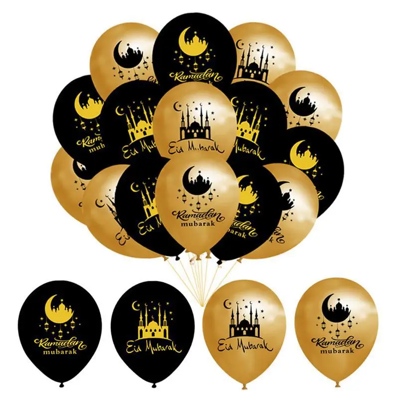 20pcs Eid Mubarak Balloon Ramadan Decoration Kareem Party Balloon Decoration Aid Mubarak Muslim Islamic Festival Party Globos