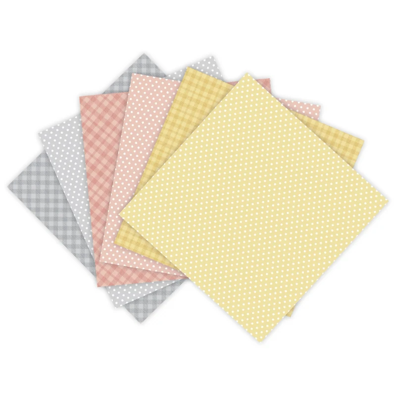 12 Sheets Spring Colors Craft Paper Pads Cutting Dies Art Background Origami Scrapbooking Card Making