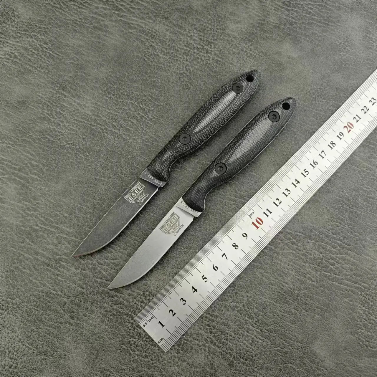ESEE Stonewashed DC53 الصلب شفرة مثبتة الدفاع عن النفس في الهواء الطلق التكتيكية سكين صيد EDC التكتيكية العسكرية والعتاد مع غمد كيديكس