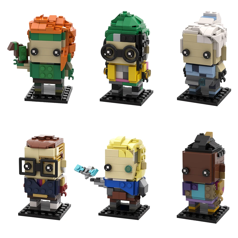 Gobricks MOC Valoranted Brickheadz Classic Movie Building Blocks Set Model Action Figures Construct Bricks Toy Children Gift