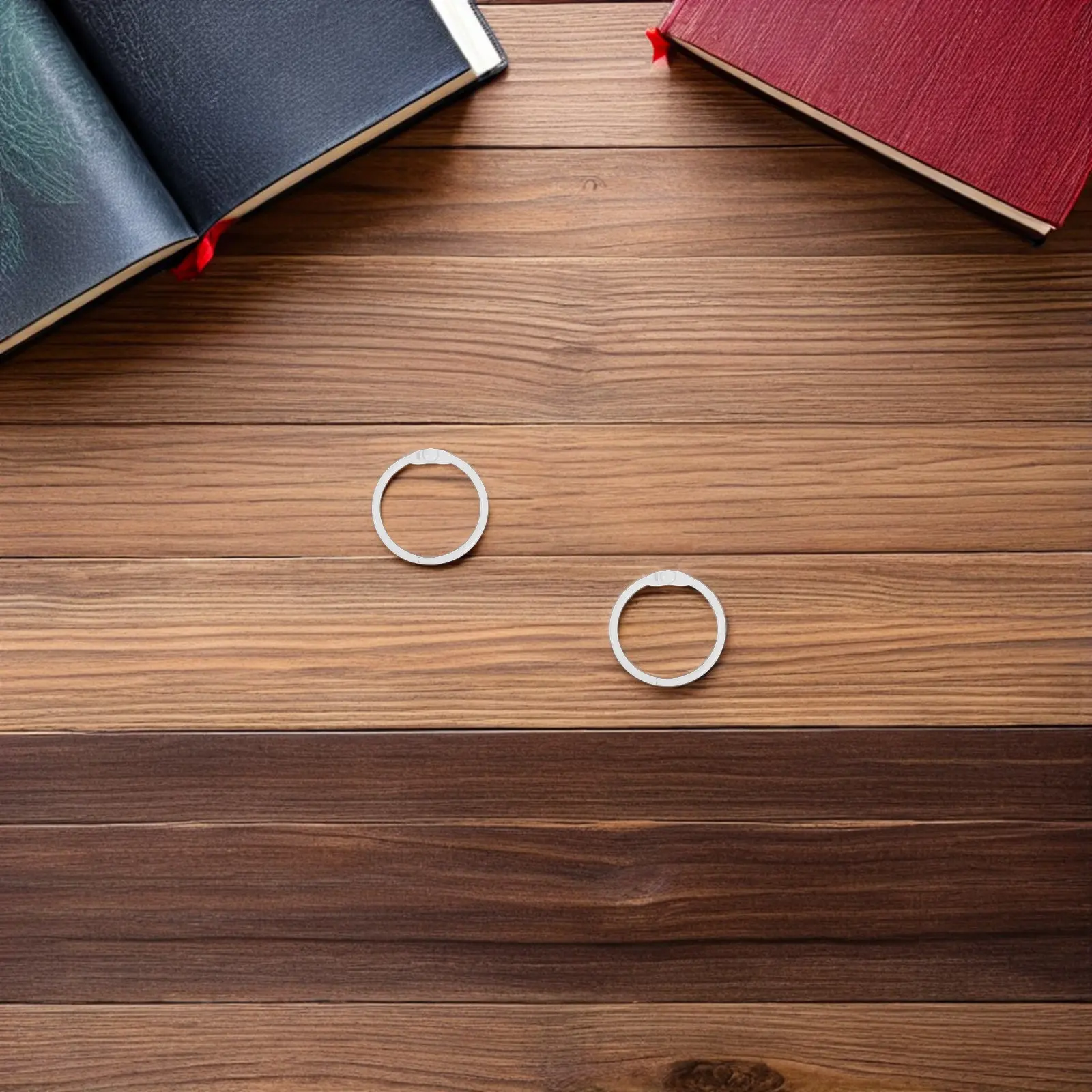60Pcs 25Mm Stylish Metal Loose Leaf Binder Rings Index Card Rings Scrapbook Album Binding Clips Notebook School Office