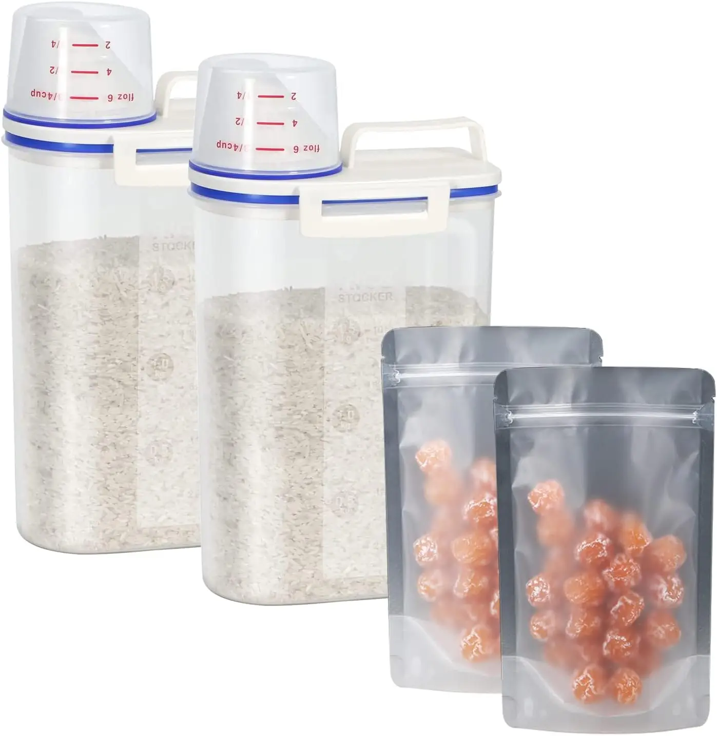 

Plastic Transparent Tank, Rice Barrel, Cereals Containers for Oatmeal, Grain, Cereal, Pasta, Flour, Cereal Containers Dispense