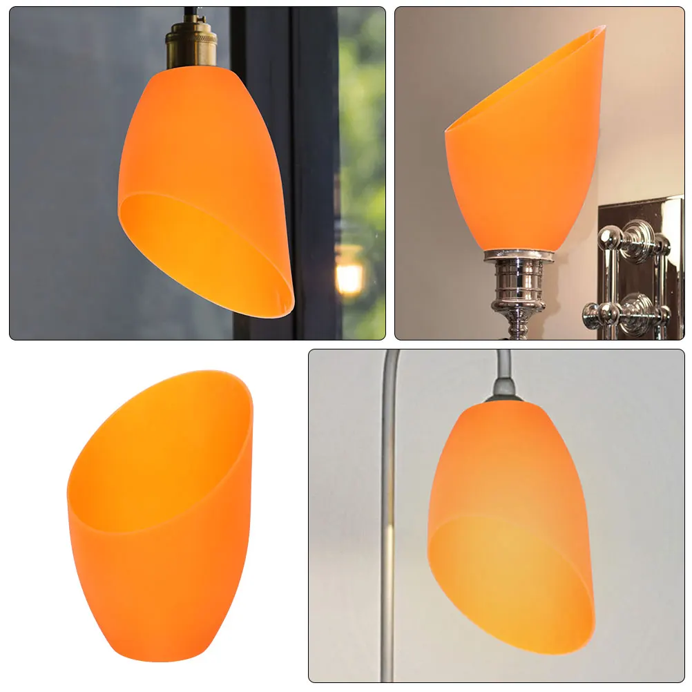 

4pcs Horseshoe Lampshade Colorful Plastic Light Cover E27 Replacement Orange Pleated Ceiling Lampshade Home Bedroom Decor