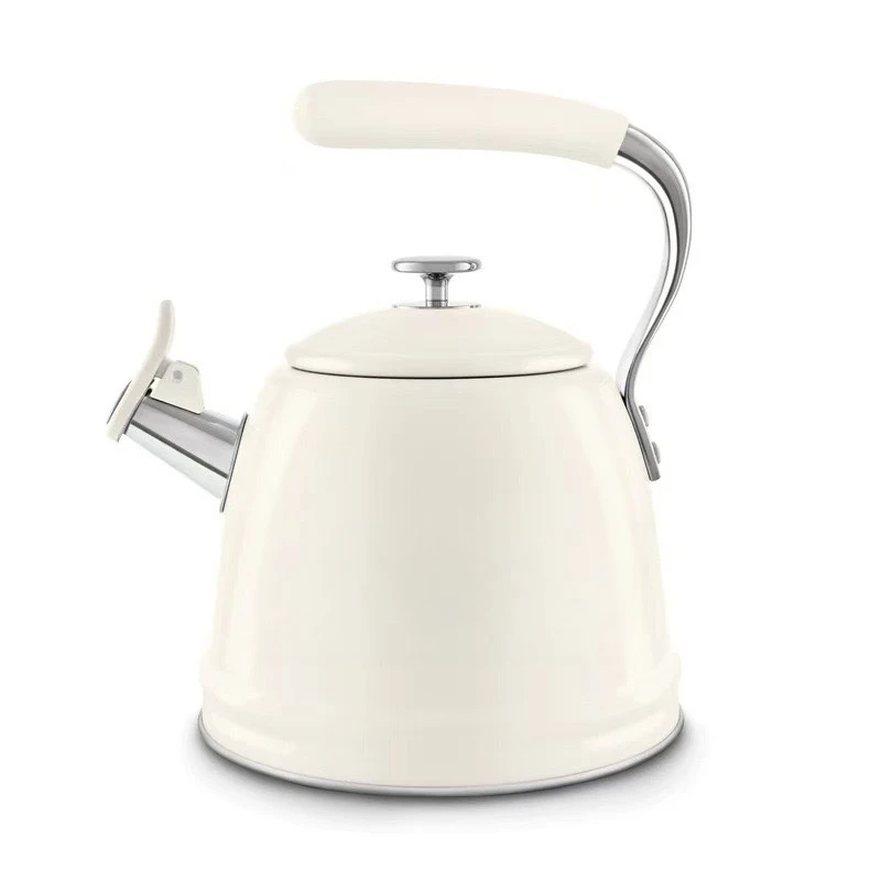 Retro Whistling Kettle 2.3L Stainless Steel Water Kettle Suitable for Induction Cooker & Open Flame Stove Home Boiling Water Ket