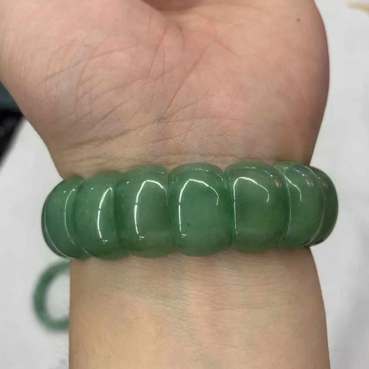 green aventurine jade stone beads bracelet natural gemstone bangle for woman for gift wholesale !