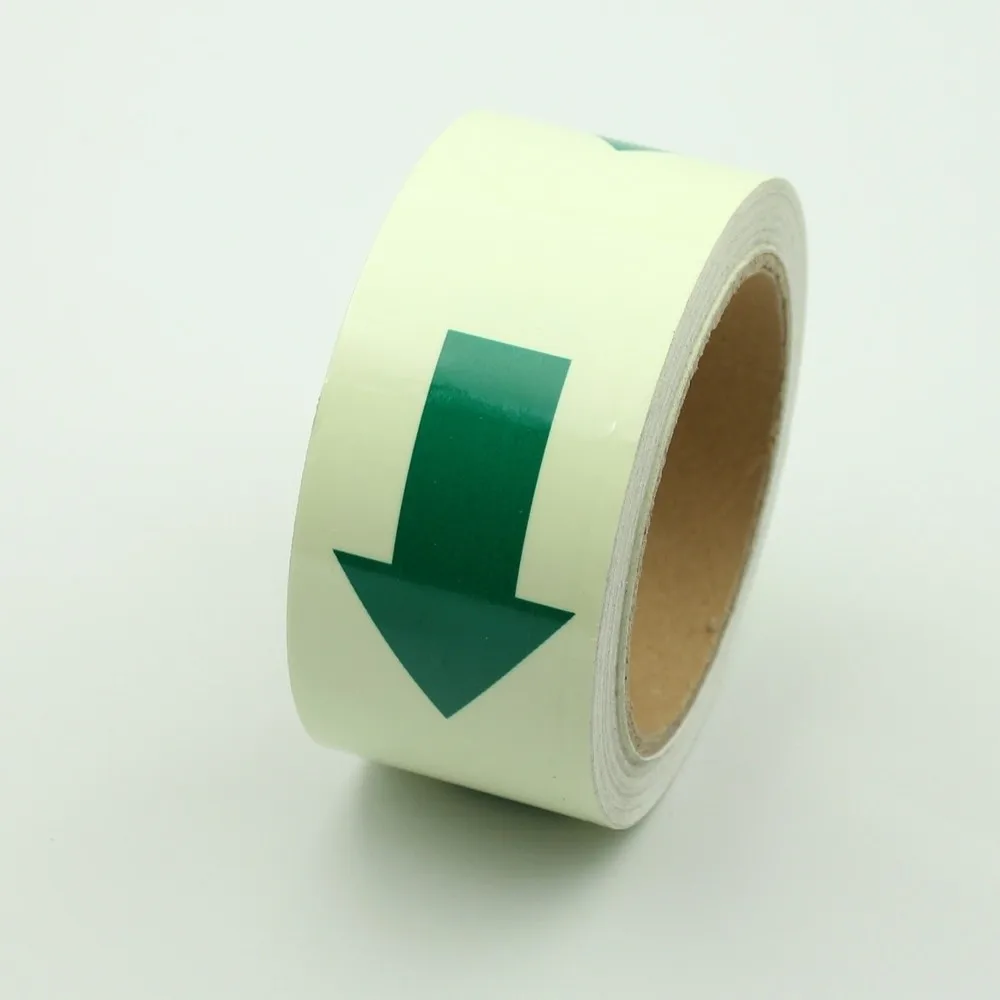5M Length Emergency Exit Luminous Tape Waterproof Safety Exit Marker Anti-Slip Floor Marker Reflective Properties