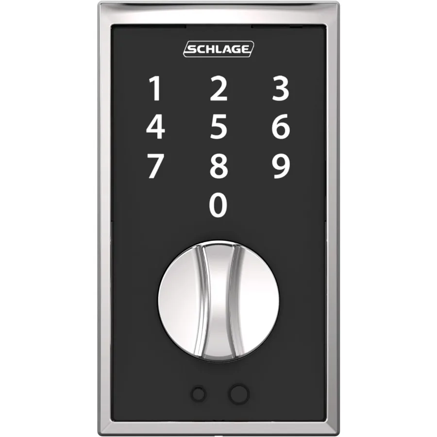 BE375 CEN 625 Touch Keyless Touchscreen Serratura elettronica con catenaccio Cromo brillante per ingresso domestico sicuro e controllo accessi intelligente w