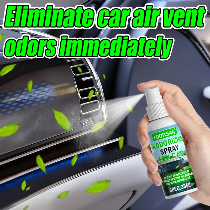 LOORSAN 35Ml Car Deodorizing Spray, Instant Odor Eliminator For Air Vent, Smoke Smell Remover, Auto Air Freshener