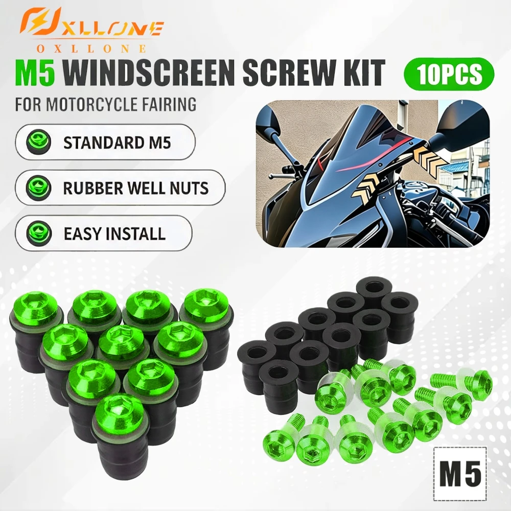 For MV Agusta MV 800 F4 RC BRUTALE 990R Turismo Veloce 800 Motorcycle Accessory 5MM Windshield Bolt Windscreen Mounting Screw