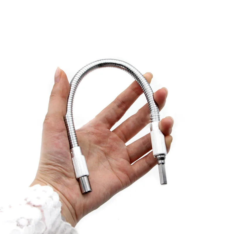 Supporto per punta di prolunga universale flessibile in metallo con gambo esagonale, asta di prolunga per collegamento punta per cacciavite esagonale magnetico per trapano a mano