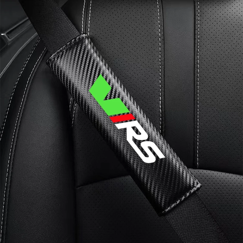VRS Logolu Koltuk Kemer Korumaları: Skoda Octavia 2/3, Kamiq, Kodiaq, Karoq, RS, Superb, Fabia, Rapid ve Favorit İçin Uyumlu