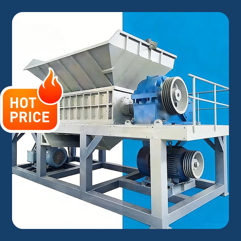 Industrial Double Shaft Shredder for Scrap Metal and Plastic Single Shaft Trituradora with Gearbox Recycling Machine Customized