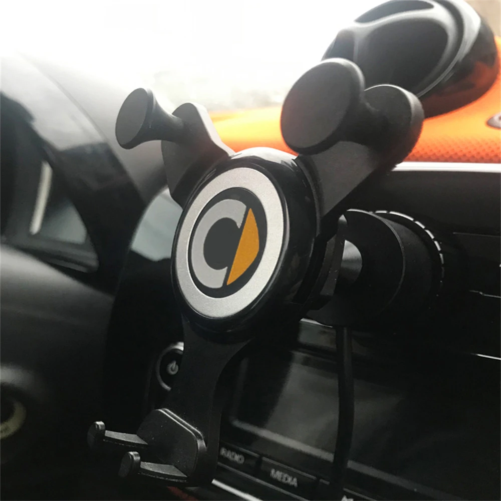 ​Car Phone Bracket Holder Mobile Bracket Stand Radio Panel for Mercedes Smart 453 Fortwo Forfour Interior Supplies