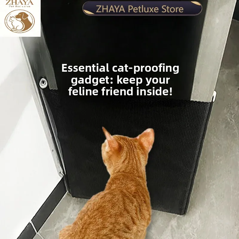 Retractable Pet Safety Gate Cat Escape Proof Jump Proof Barrier Indoor Doorway Guard Kitten Fence Partition Panel ZHAYA