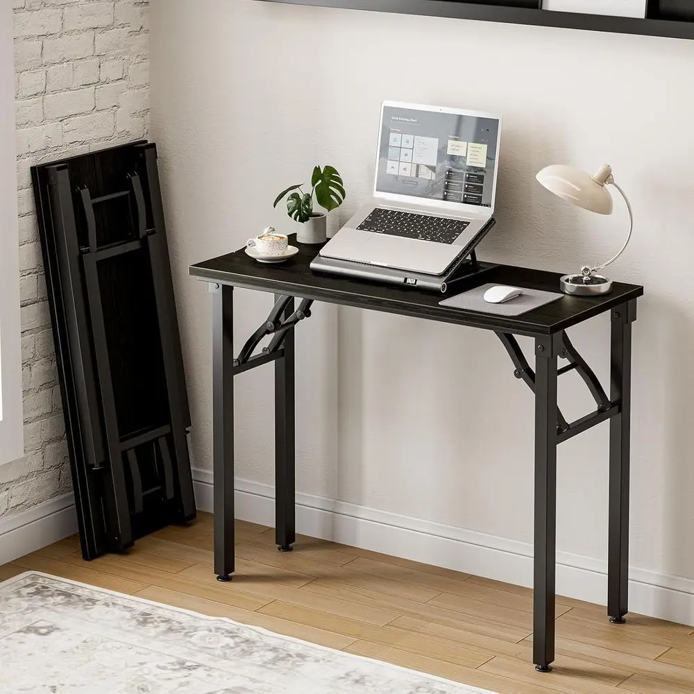 

Small olding Computer Desk – Portable 35.8 Inch oldable Laptop Table, Collapsible and Compact or Easy Storage and ast Setup, Lig