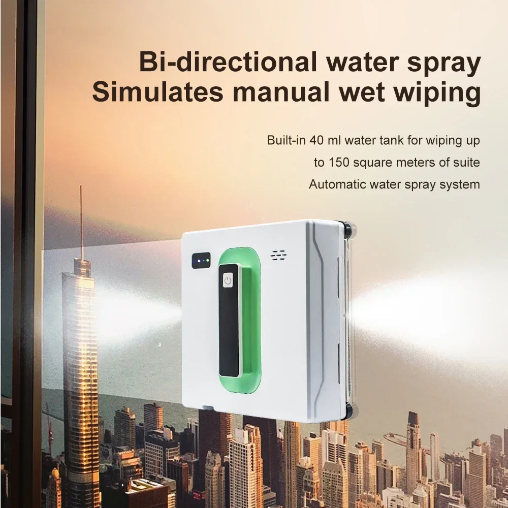 Water Spray Window Cleaning Robot Intelligent High-rise Double-sided Brushless Motor Glass Cleaner Spray Type