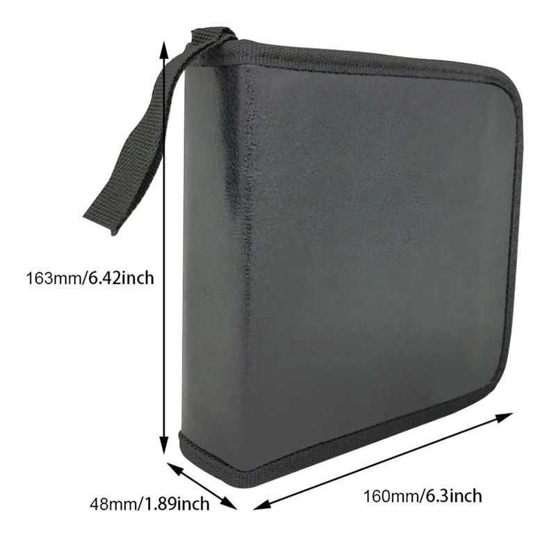 40-Scheiben-CD-Aufbewahrungstasche, doppelseitig, hartes Album, Heim-DVD-Organizer