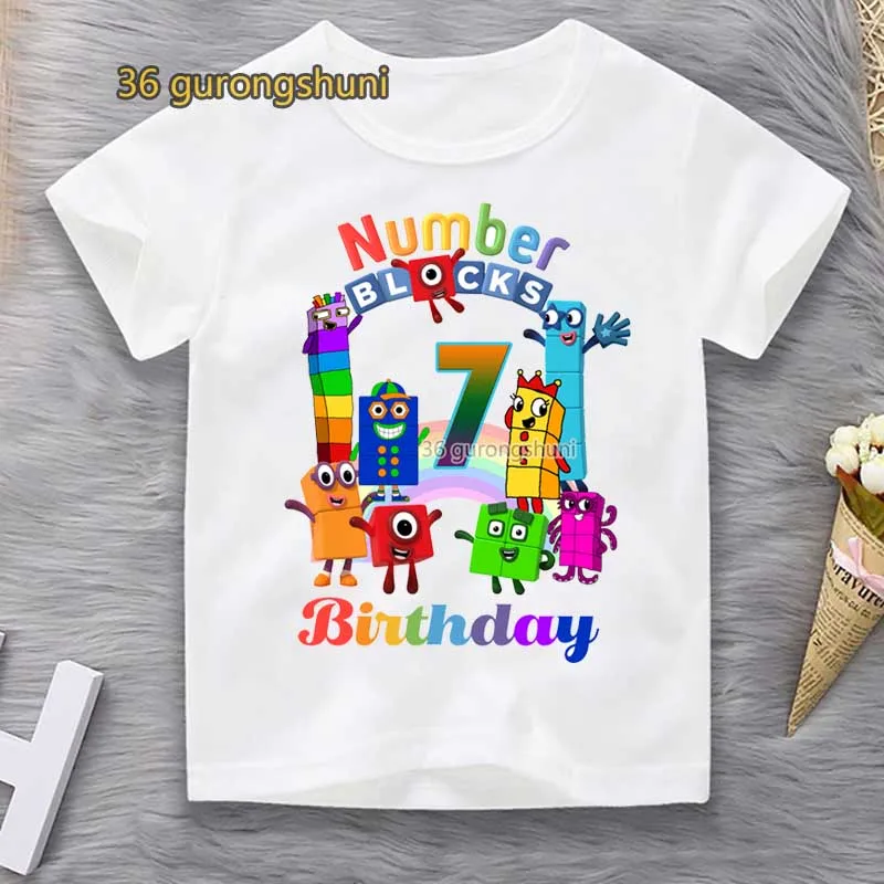 Baby Boy T Shirt For Girls Tops Graphic Tee 3 4 5 6 7 year birthday Children t-shirts Kids Clothes Girl 8 To 12 Boys clothing