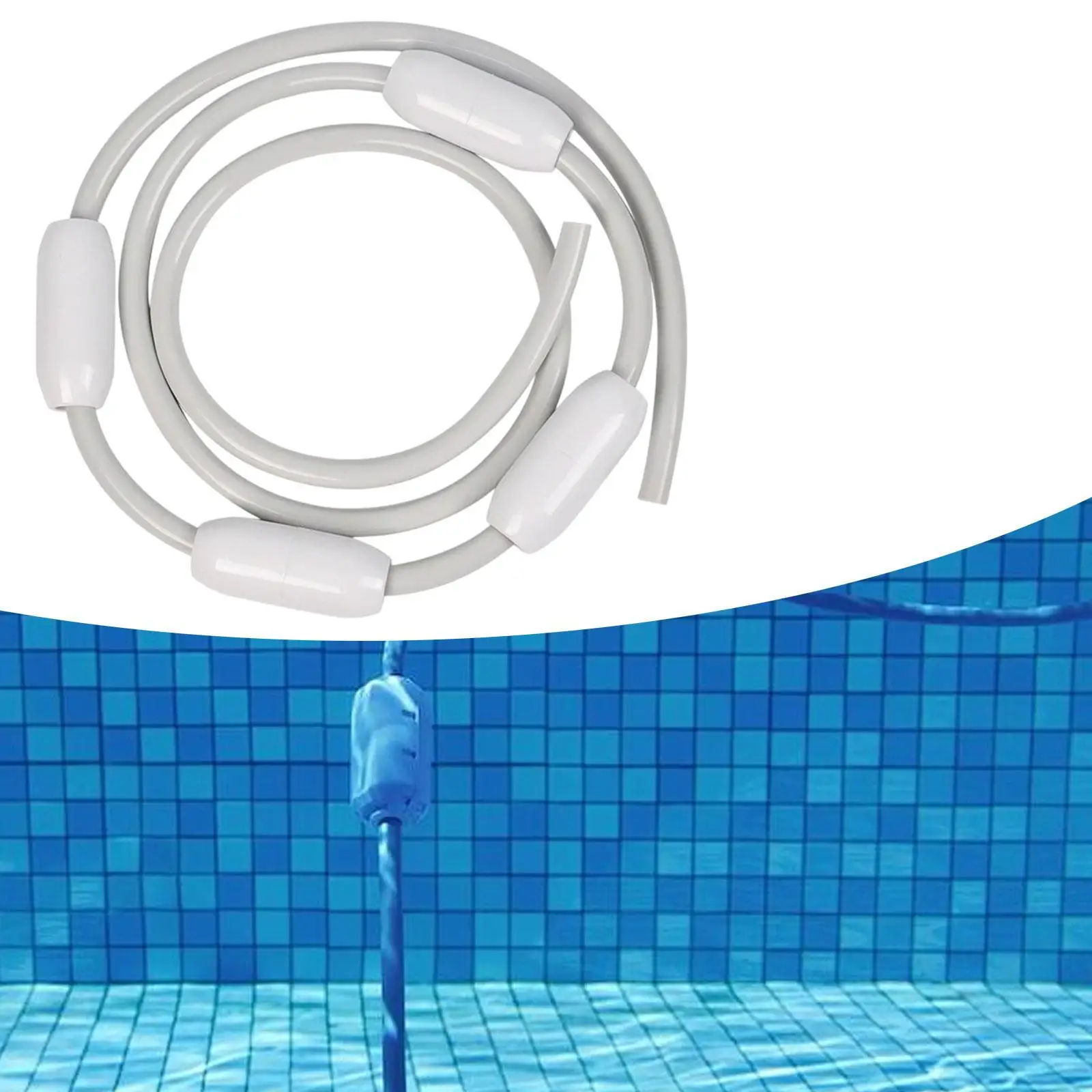 Manguera de alimentación para limpiador de piscinas profesional con 4 cabezales flotantes de repuesto para 380