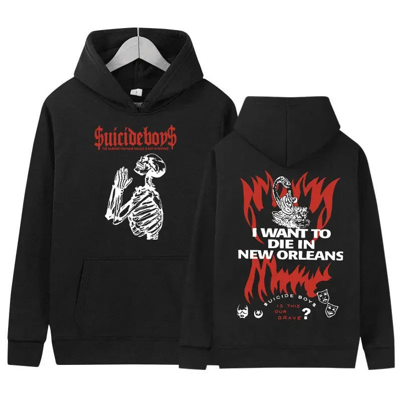 

LE 2024 Suicideboys G59 Tour Print Hoodie Men's Vintage Punk Gothic Pullover Sweatshirt Hip Hop Fashion Unisexd